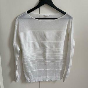 Helmut Lang white sweater. Perfect for any season.